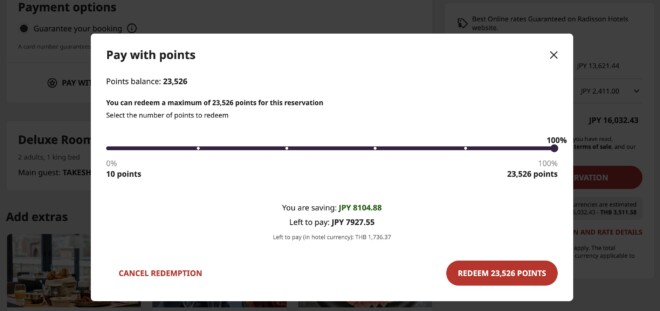 Pay with points
