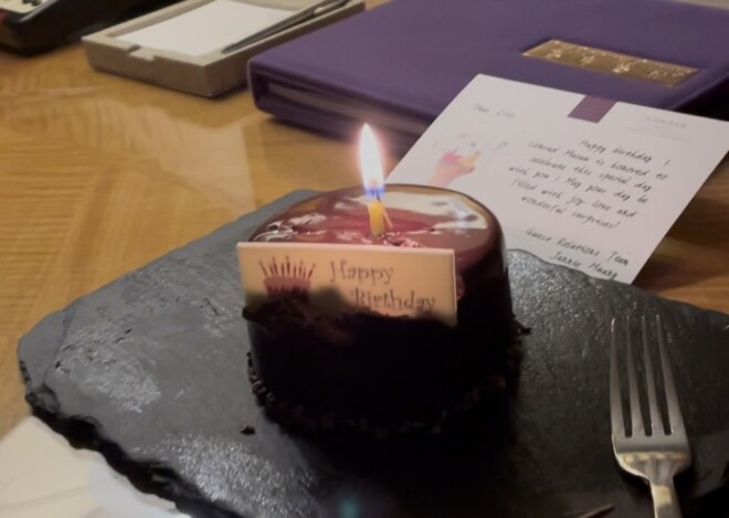 コンラッドマカオで頂いた誕生日ケーキ