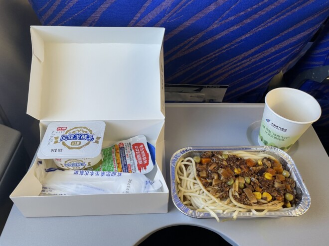 中国南方航空の機内食（国際線）