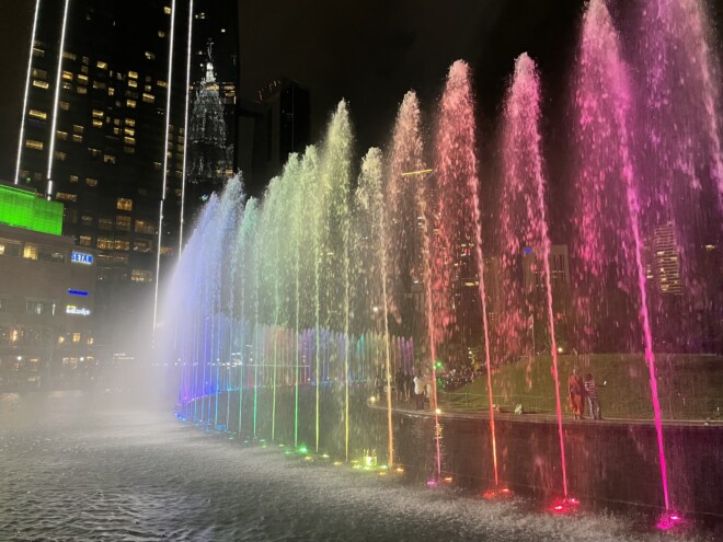 KLCC公園の噴水ショー