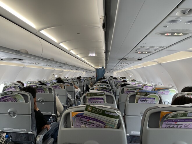 マカオ航空の機内