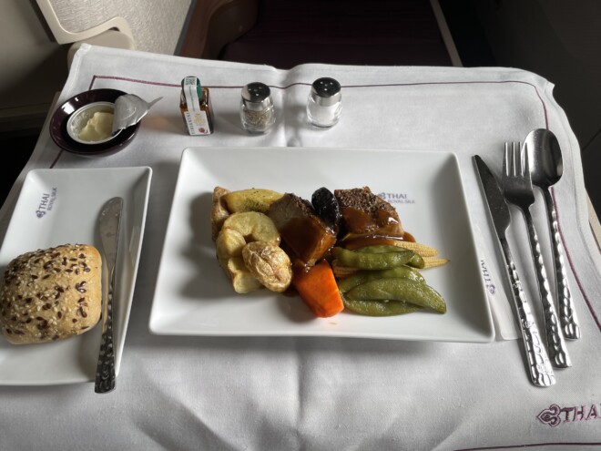 タイ航空ビジネスクラスの機内食