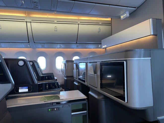 エバー航空 BR868 ビジネスクラスの座席