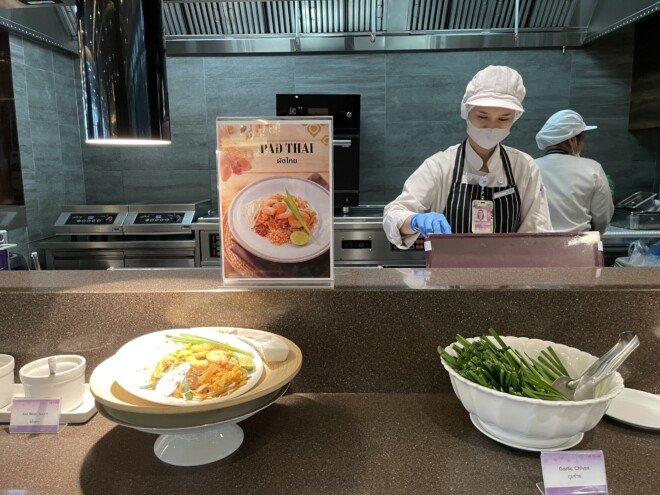 タイ航空「ロイヤルオーキッドラウンジ」の食事