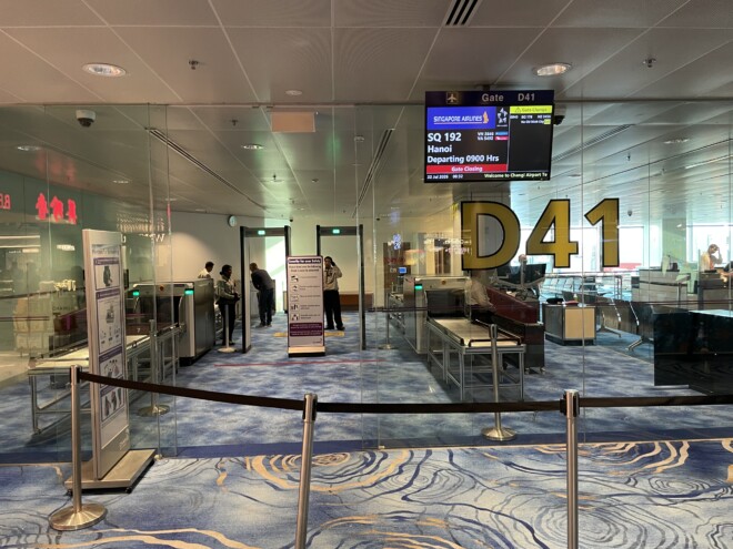 チャンギ空港の搭乗ゲート