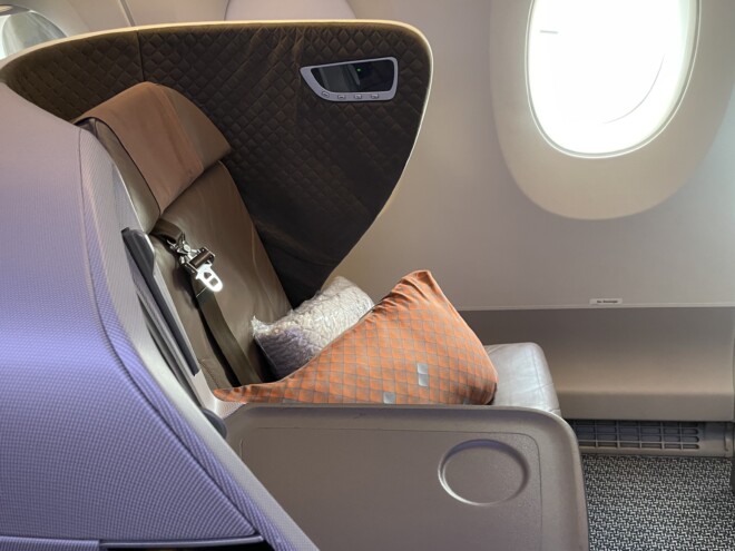 シンガポール航空 A350-900 ビジネスクラス座席