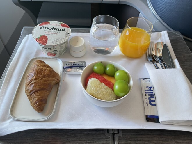 シンガポール航空ビジネスクラスの機内食