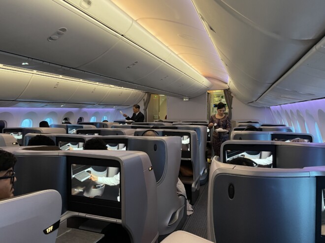 シンガポール航空 B787-10 ビジネスクラス